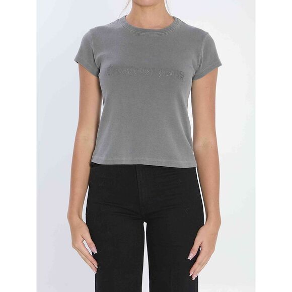 Alexander Wang Women Baby Tee With Hotfix Graphic - Picture 1 of 4